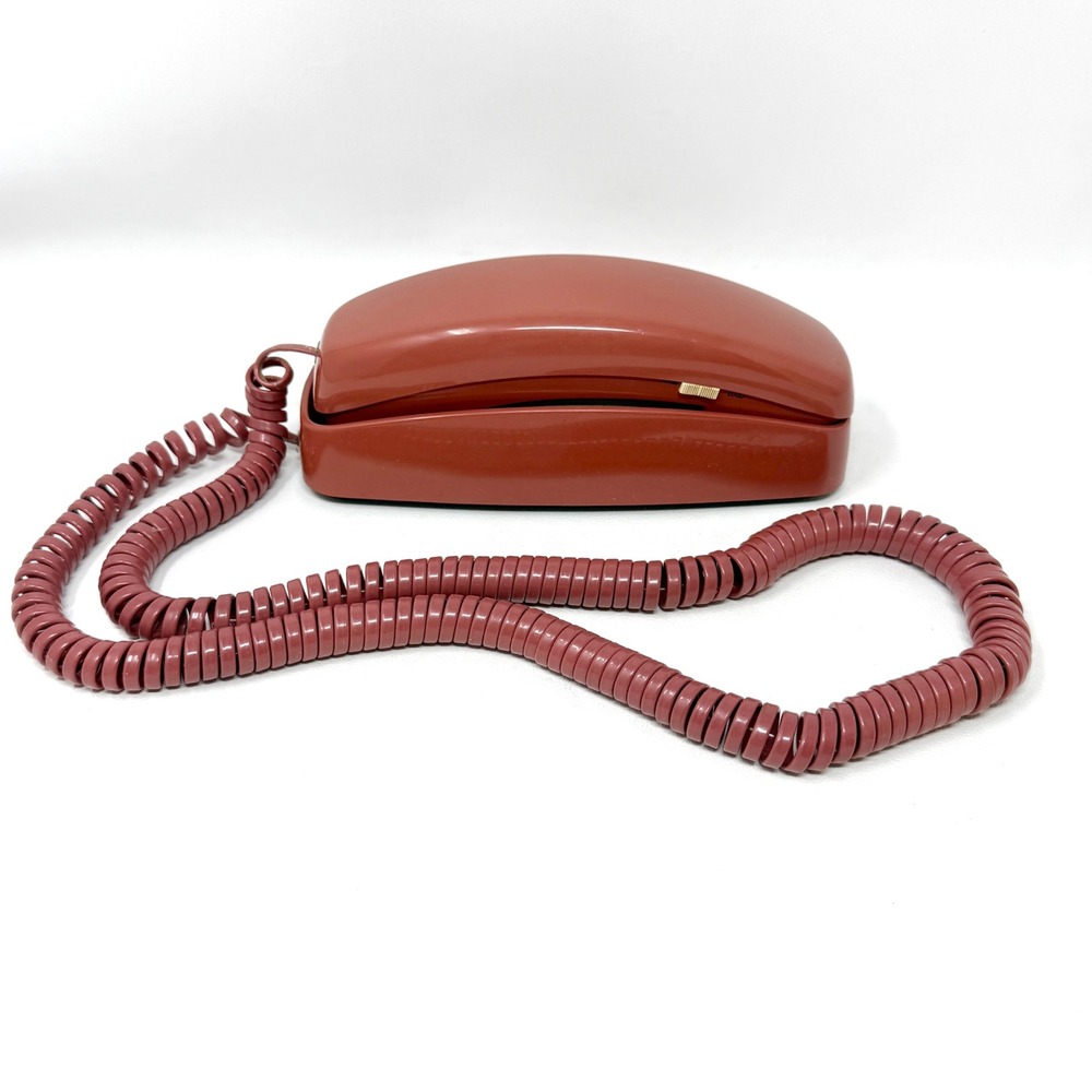 AT&T Vintage 80s 90s Touch Tone Phone Mauve Pink Hardwire Landline Corded Tested